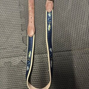 Brown and Blue Fish Patterned Belt